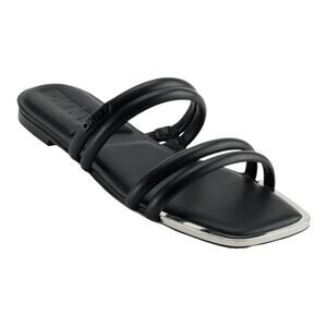 DKNY Women's Dee Strappy Slip On Slide Sandals Black Size 5